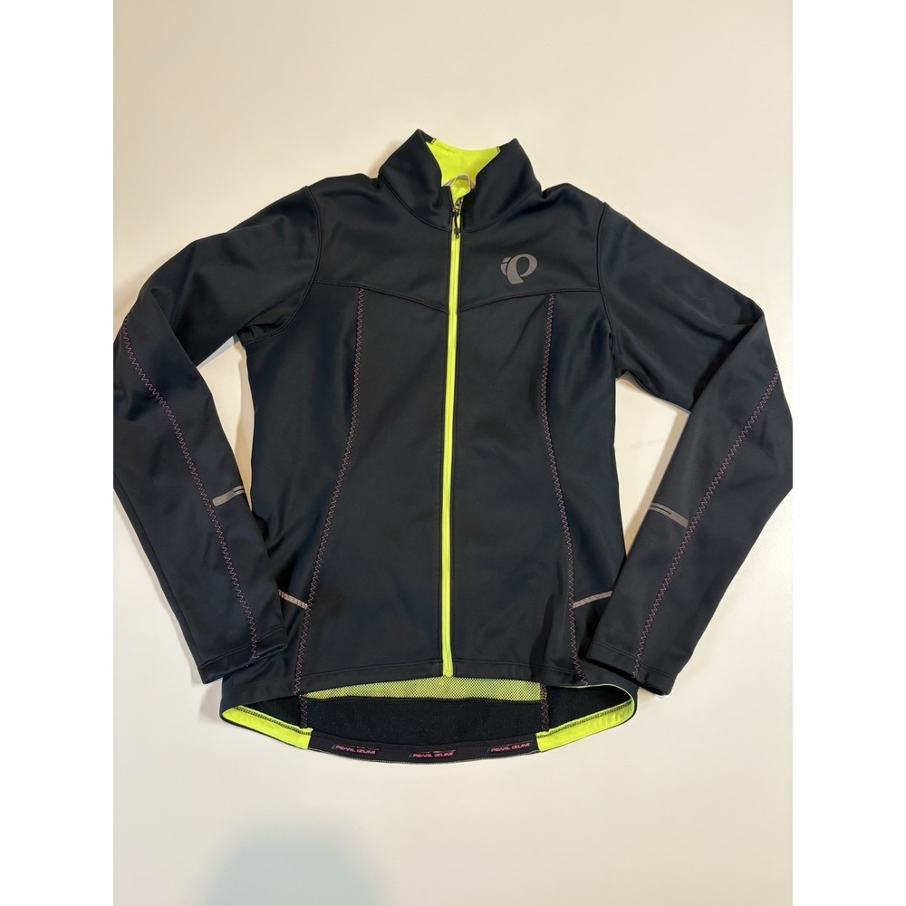 Pearl Izumi Black Jacket with Neon Yellow Trim